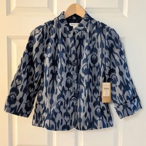 NWT Coldwater Creek embroidered 3/4 sleeve jacket